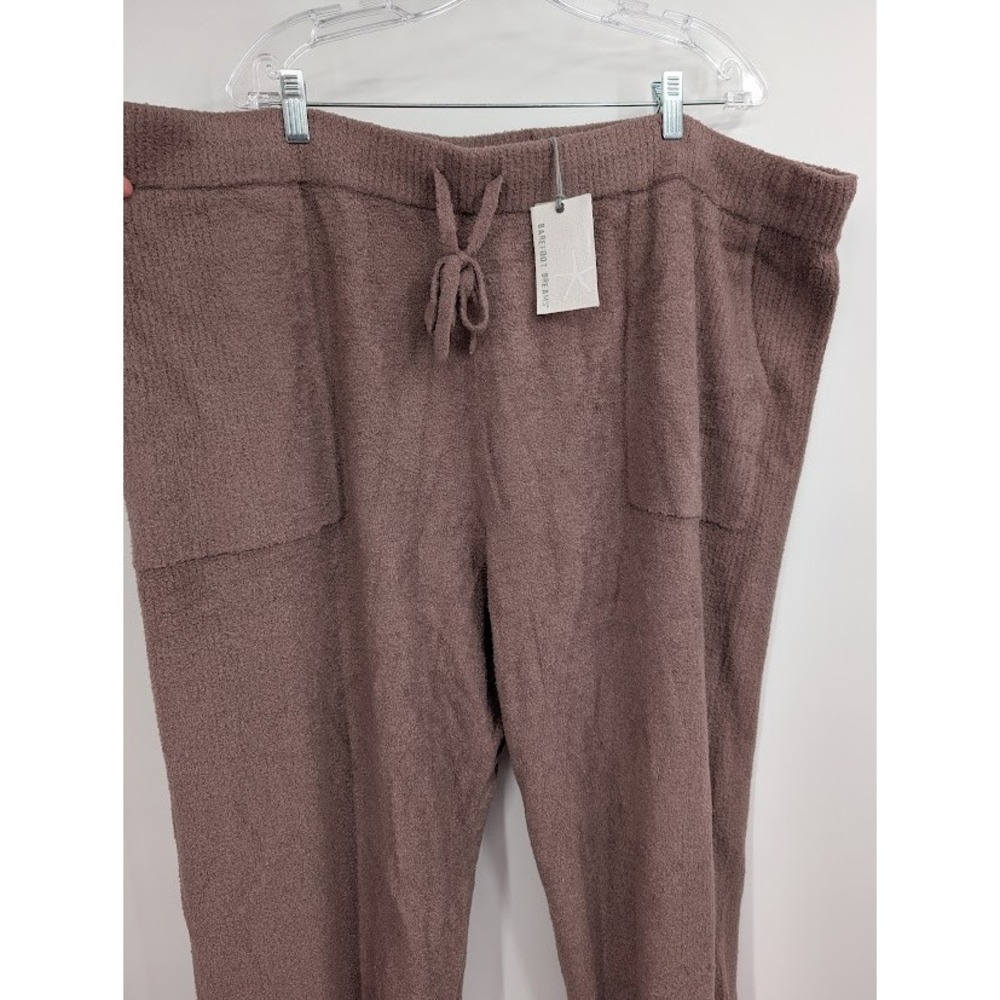 Barefoot Dreams Women's NWT Cozy Chic‎ Lite Rib Blocked Pant Purple Dusk 3X
